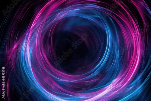 A purple and blue swirl with a black background