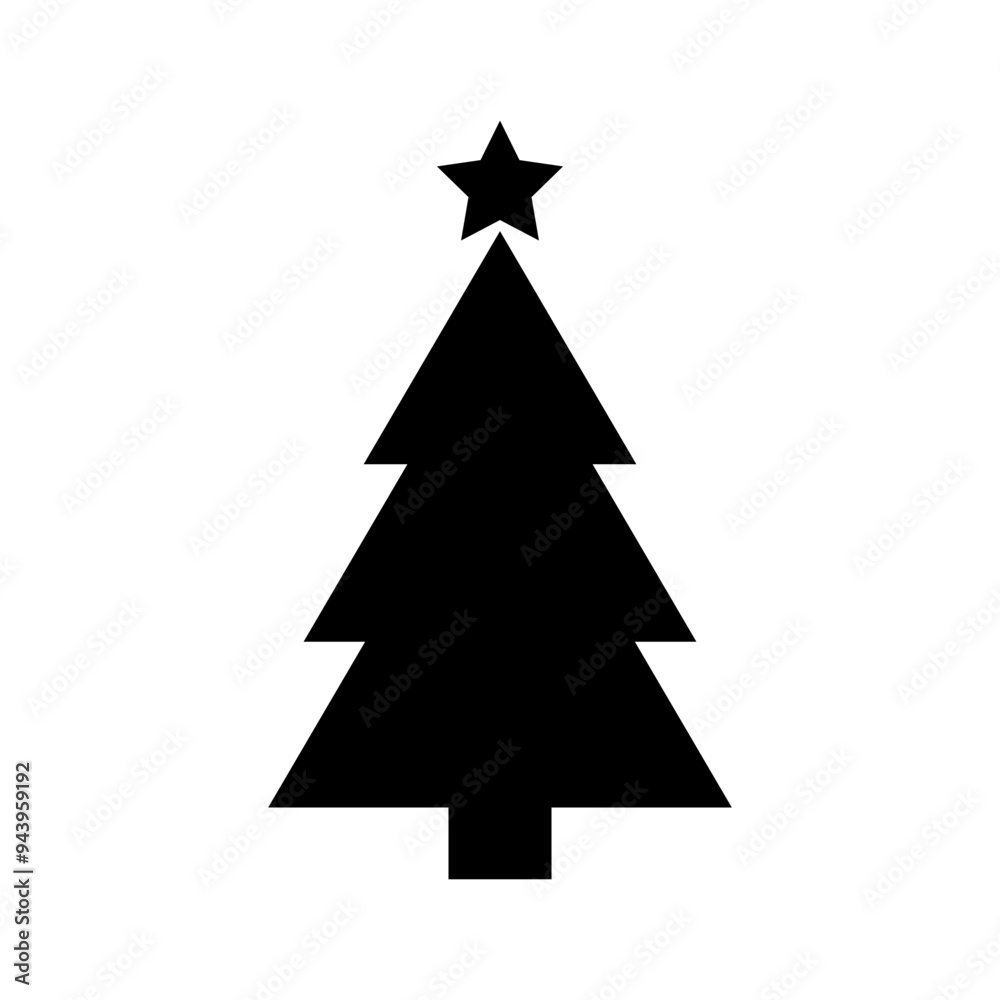 Christmas Tree Shape. Simple Christmas Tree Vector Illustration Christmas Tree Shape. Simple Christmas Tree Vector Illustration