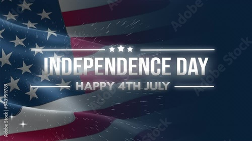United States Flag With Pop & Independence Date