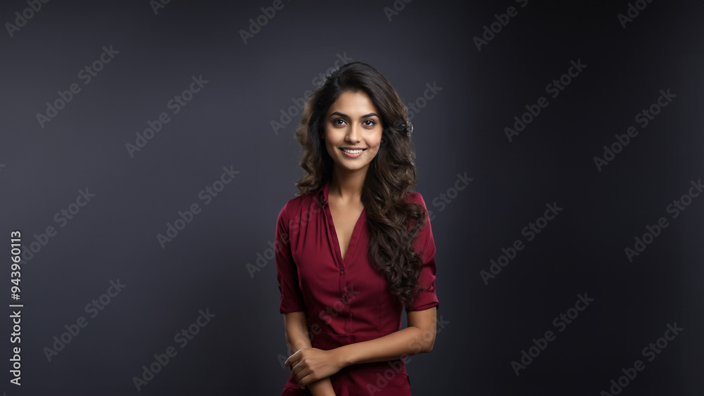 Radiant and mature Indian businesswoman with flawless skin and natural beauty. Brunette with neat hair and a warm smile Radiant and mature Indian businesswoman with flawless skin and natural beauty. Brunette with neat hair and a warm smile