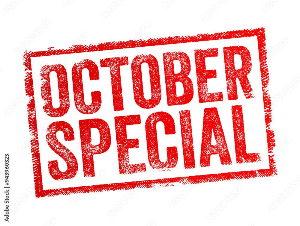 October Special - a promotion, discount, or special offer that is available during the month of October, text concept stamp October Special - a promotion, discount, or special offer that is available during the month of October, text concept stamp