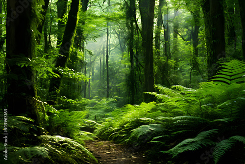 Resplendent Green Forest – An Emblem of Tranquillity and Bountiful Nature