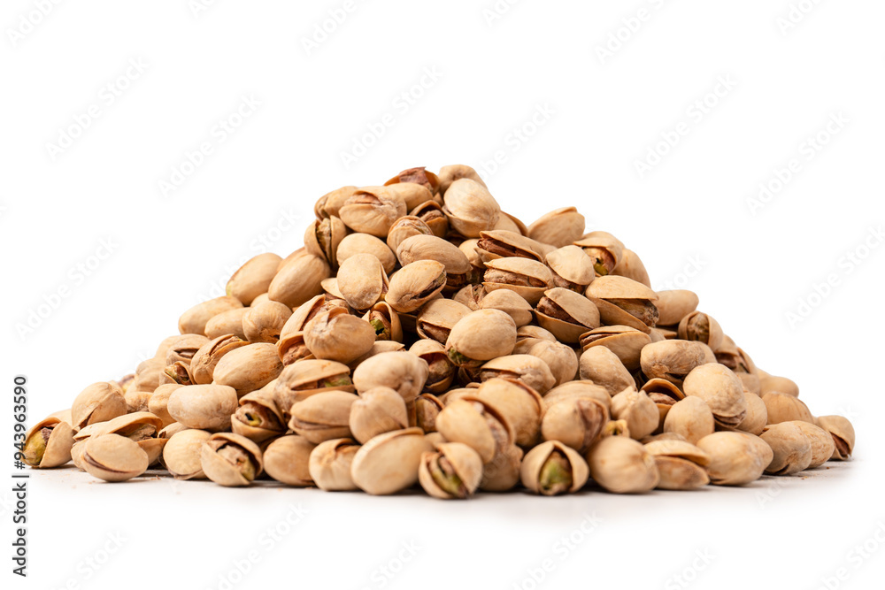 Tasty pistachios isolated on a white background. Tasty pistachios isolated on a white background.