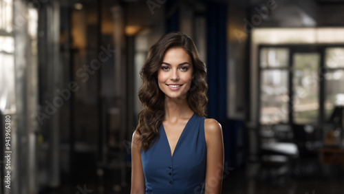 Radiant young American businesswoman with flawless skin and natural beauty. Brunette with neat hair and a warm smile, gazing confidently at camera Free Download Radiant young American businesswoman with flawless skin and natural beauty. Brunette with neat hair and a warm smile, gazing confidently at camera - GFXLoad