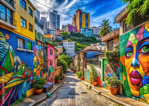 Urban Explorer's Paradise: Vibrant, Eclectic, Street Art, Cityscape, Google Maps