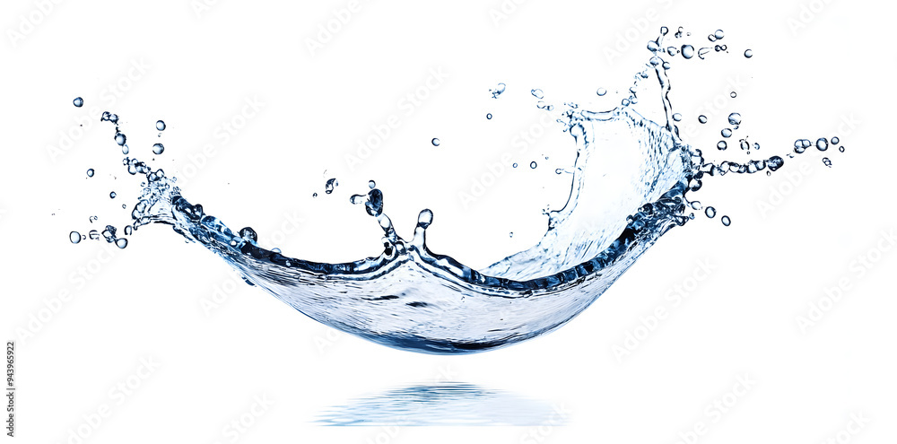 Realistic water splash isolated on white background Realistic water splash isolated on white background