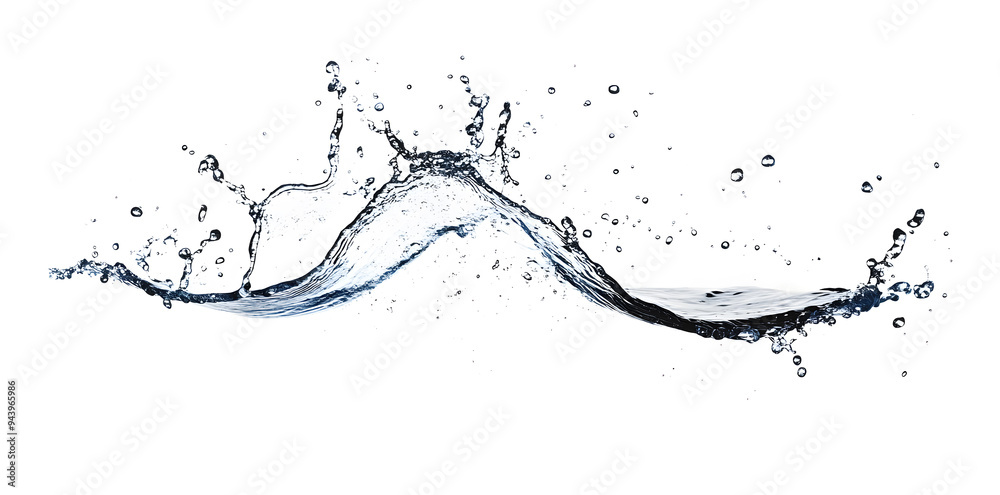 Realistic water splash isolated on white background Realistic water splash isolated on white background