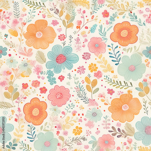 ditsy floral pattern background, pattern with flowers