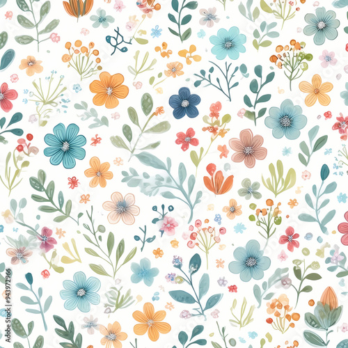 ditsy floral pattern background, pattern with flowers