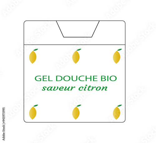 Illustration d'un modèle de dessin de gel douche