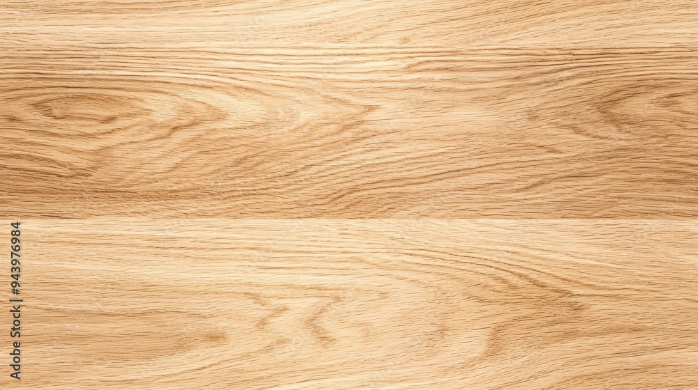 Smooth and Even Light Oak Wood Texture with Natural Grain Pattern