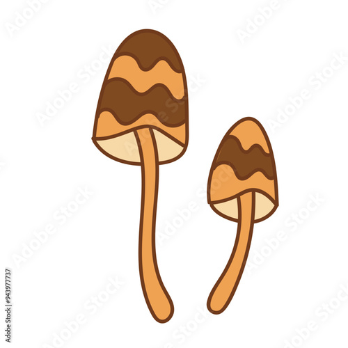 Groovy Mushroom Illustration