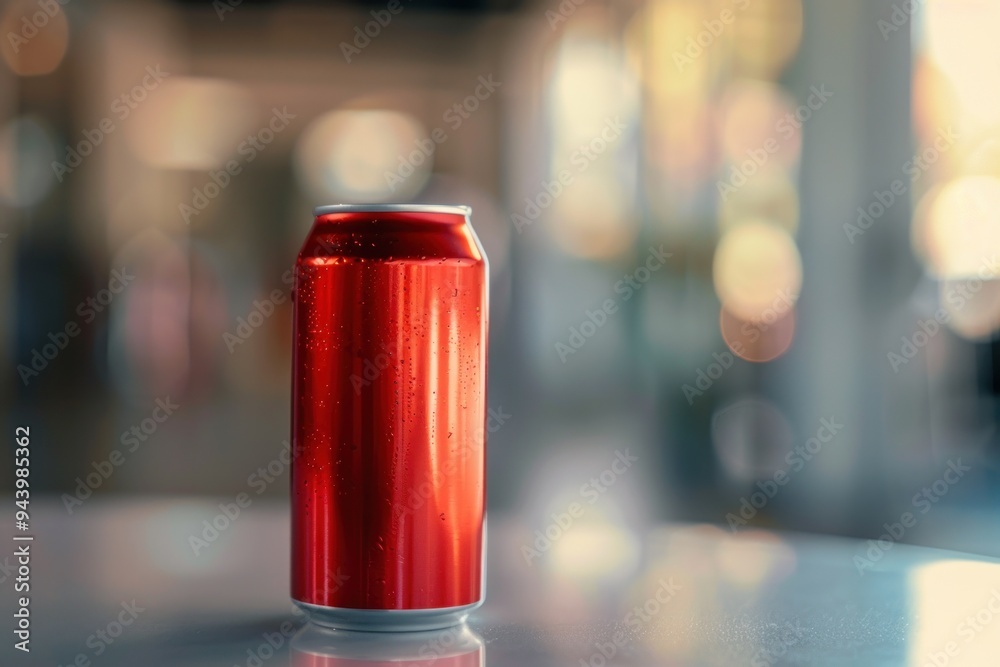 red soda can on a table red soda can on a table