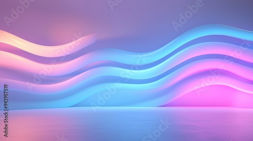 Abstract wavy background with soft pastel colors, creating a calming and modern atmosphere ideal for creative projects.