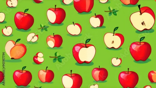 Seamless pattern of apple