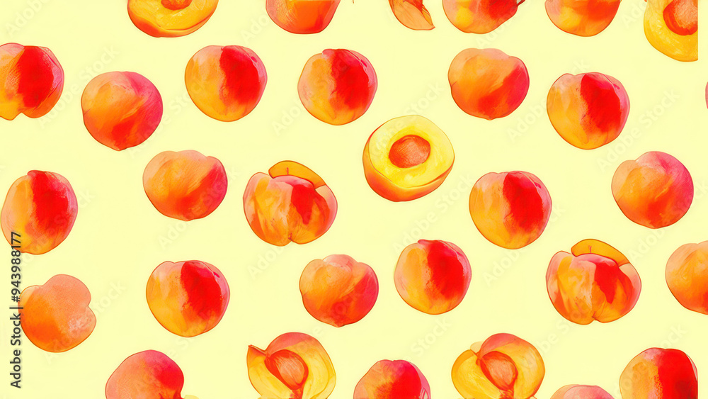 Seamless pattern of apricot Seamless pattern of apricot