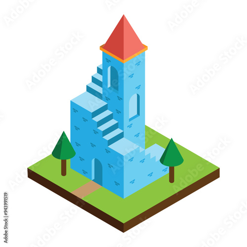 Blue Castle Isometric