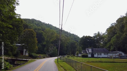 Front Driving Plate - country roads in a rural hollow in West Virginia outside Whitesville, WV. photo