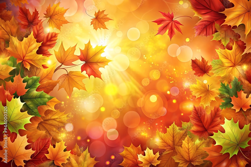 abstract autumn background with orange falling leaves abstract autumn background with orange falling leaves