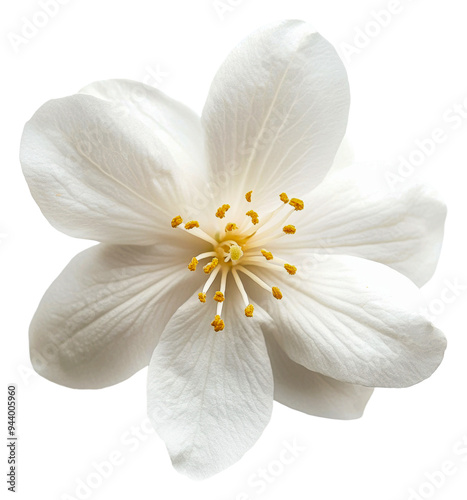 PNG Elegant white flower blooming in bright light