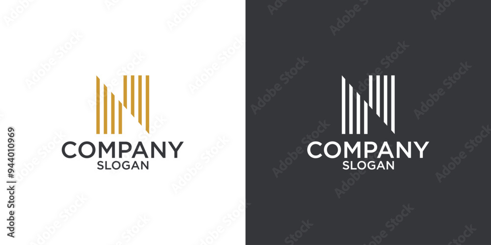 letter N abstract geometry logo vector design letter N abstract geometry logo vector design