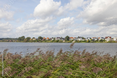 Hiking along the Gudeå river in Silkeborg, Denmark photo