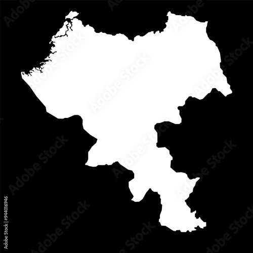 Cauca department map, administrative division of Colombia.