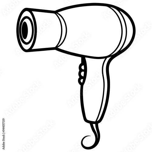 Hair Dryer line art Vector