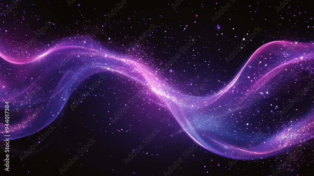 Colorful Cosmic Nebula with Sparkling Stars