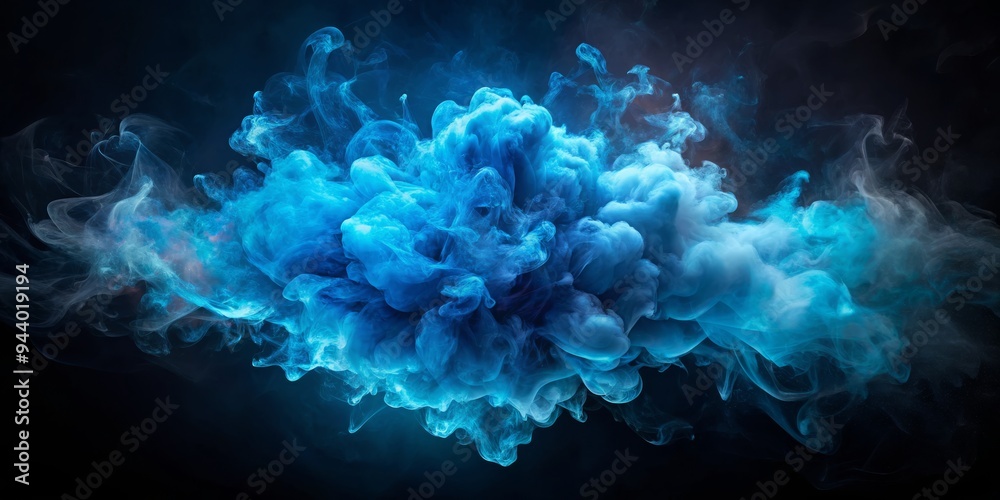 Abstract Blue Ink Cloud A Surrealist Composition of Ethereal Blue Ink Swirls Against a Dark Background Abstract Blue Ink Cloud A Surrealist Composition of Ethereal Blue Ink Swirls Against a Dark Background