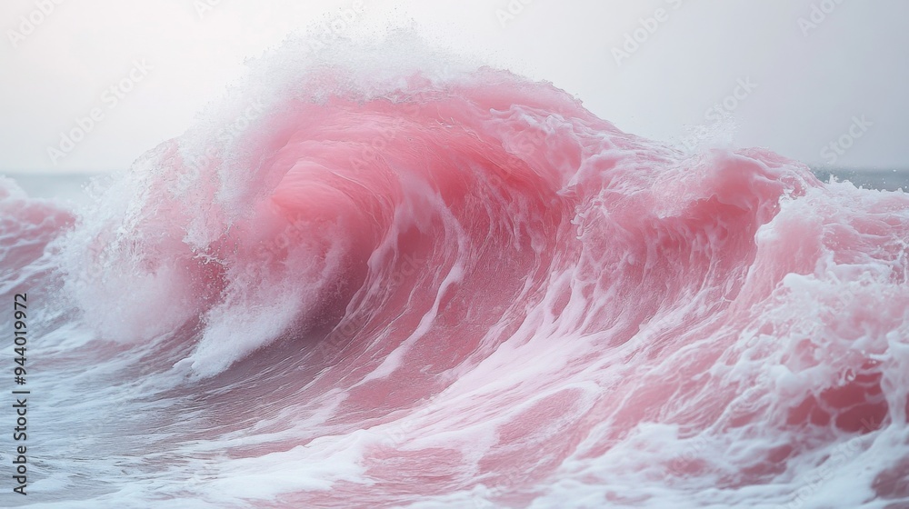 Fototapeta premium Pink Ocean Wave