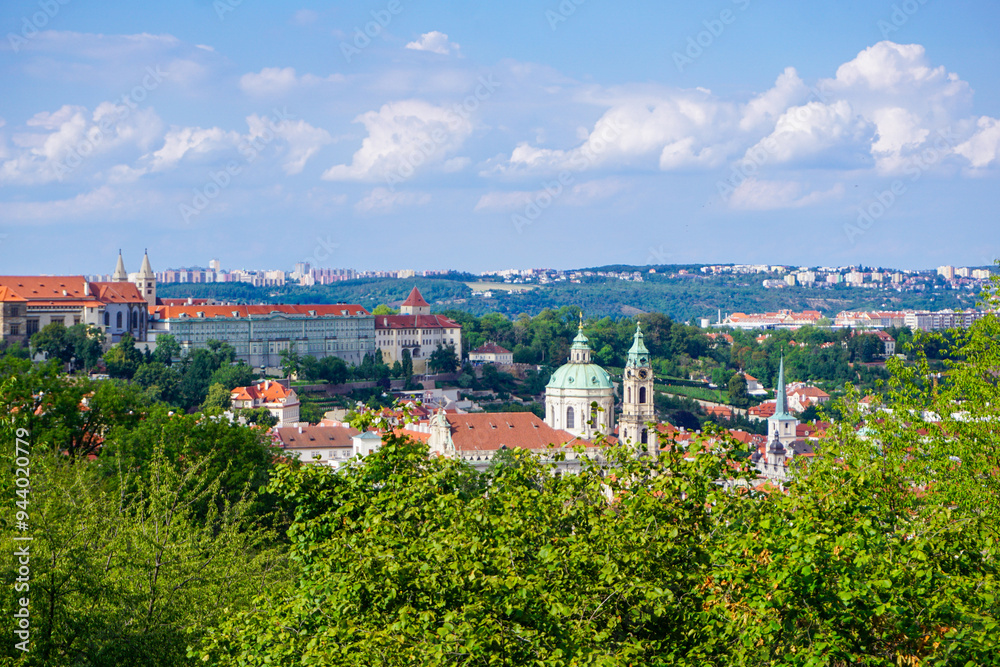 Fototapeta premium High angle view of townscape against sky
