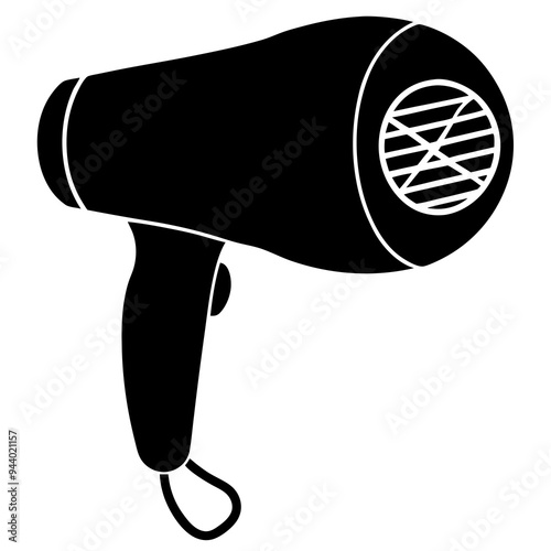 Hair Dryer Silhouette Vector Art
