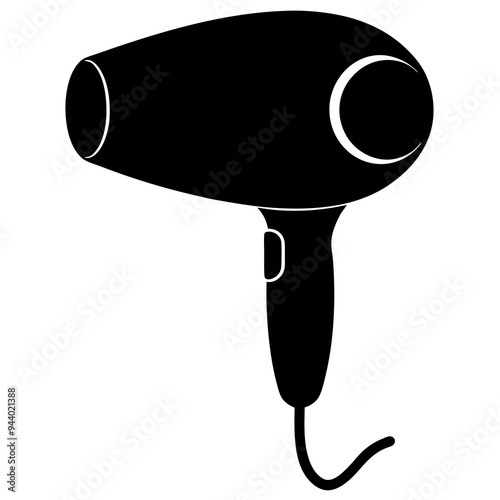Hair Dryer Silhouette Vector Art