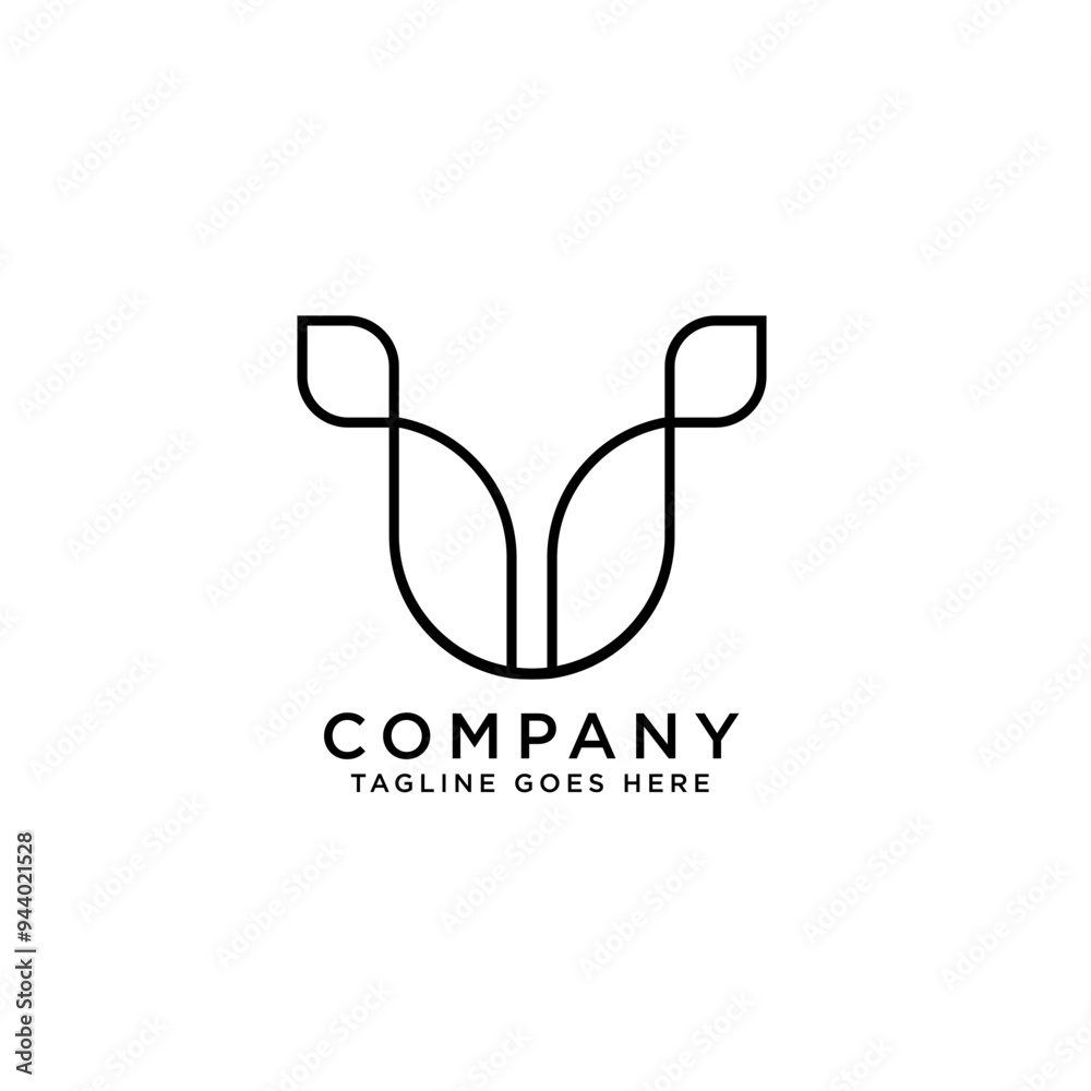Fototapeta premium Creative Letter U Monogram Logo