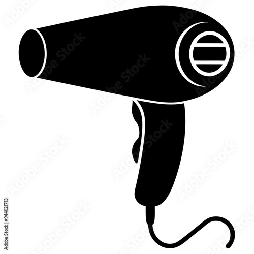 Hair Dryer Silhouette Vector Art