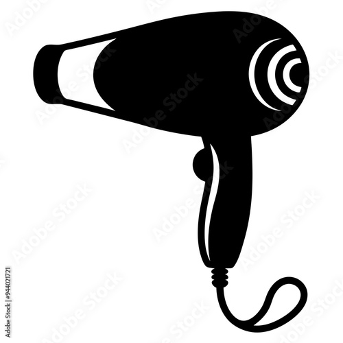 Hair Dryer Silhouette Vector Art