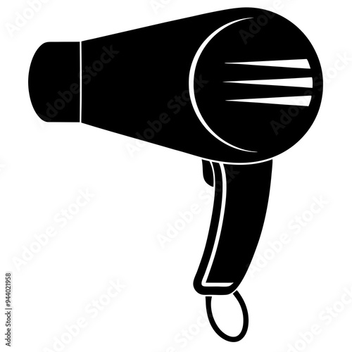 Hair Dryer Silhouette Vector Art