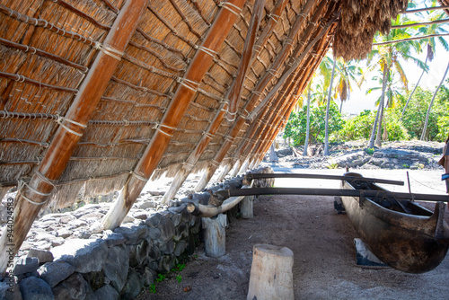 Εκτύπωση καμβά Hawaiian style wood carving Pu uhonua O H naunau National Historical Park, Big I