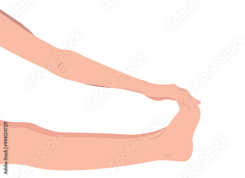 toe stretches clipart