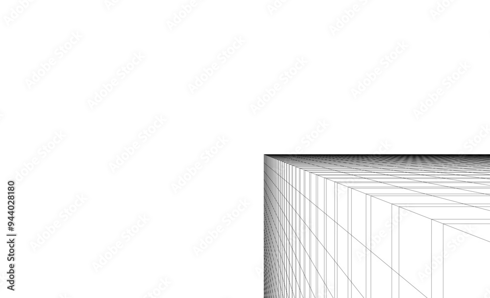 Architecture building vector 3d illustration on white background Architecture building vector 3d illustration on white background