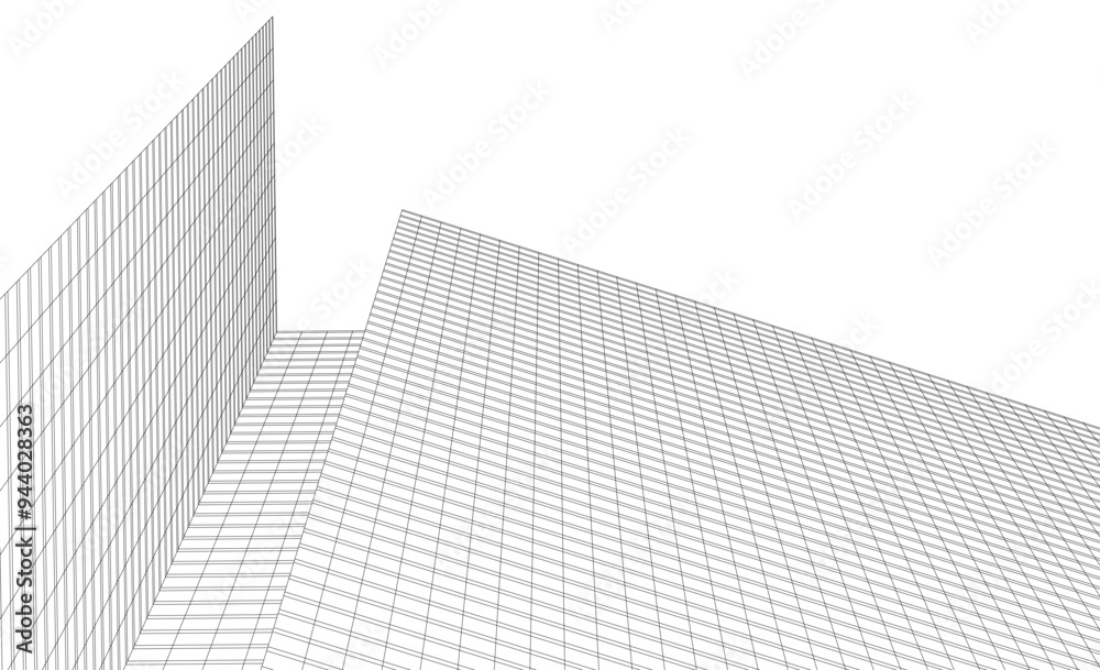 Architecture building vector 3d illustration on white background Architecture building vector 3d illustration on white background