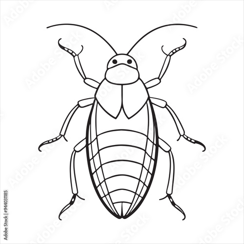A Cockroach Vector Art Illustration