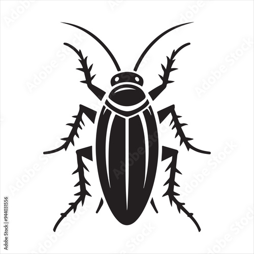 A Cockroach Vector Art Illustration