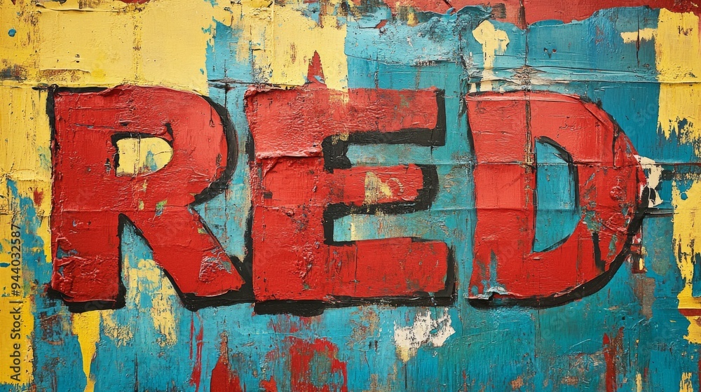 Fototapeta premium Bold and Colorful Textured Wall Art