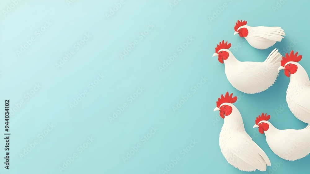 Blockchain Securing Poultry Supply Chain Transparency in Flat Design Blockchain Securing Poultry Supply Chain Transparency in Flat Design