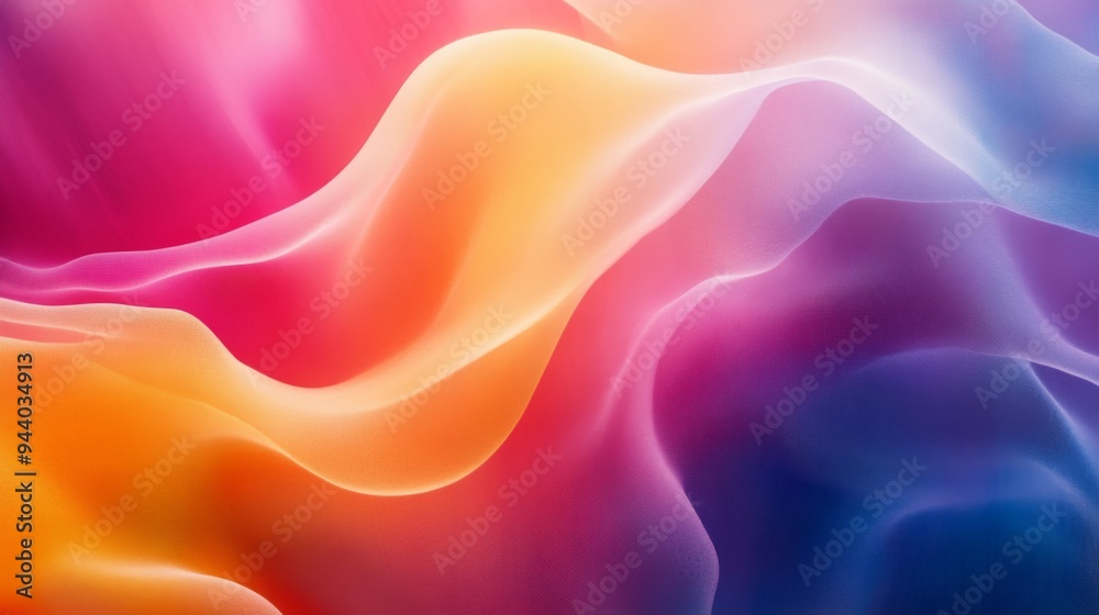 Fototapeta premium Colorful Abstract Fabric-like Waves