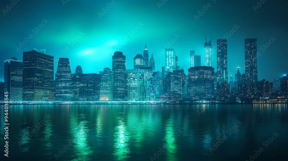 Obraz premium Urban Skyline at Night