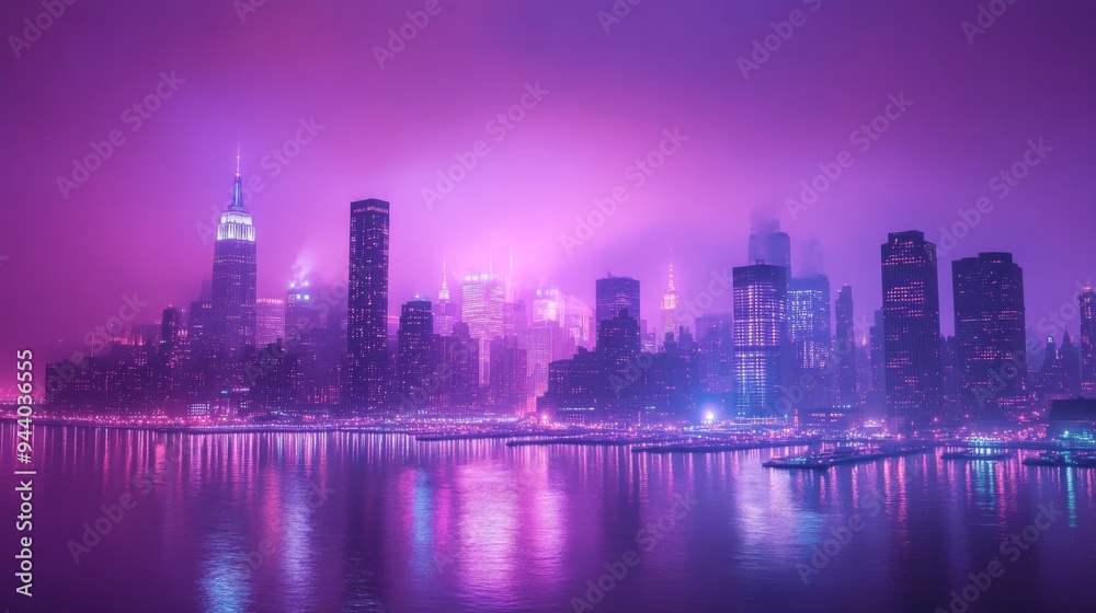 Fototapeta premium City Skyline at Night