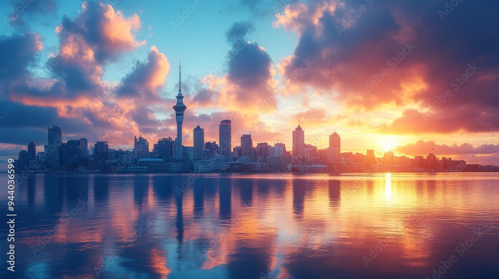 Auckland Cityscape at Sunrise Auckland Cityscape at Sunrise